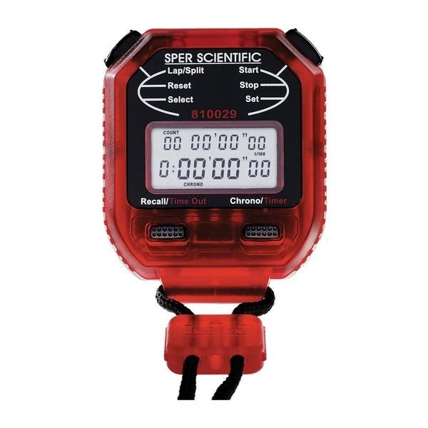 8-Memory Stopwatch, Sper Scientific, Mfr#: 810029R